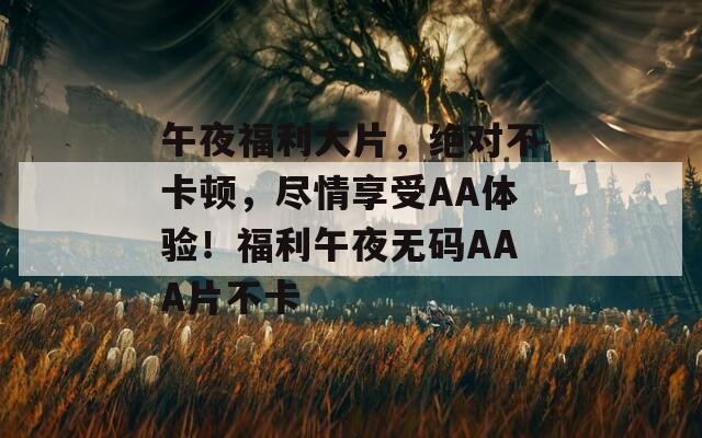 午夜福利大片，绝对不卡顿，尽情享受AA体验！福利午夜无码AAA片不卡