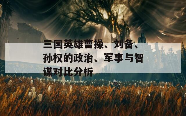 三国英雄曹操、刘备、孙权的政治、军事与智谋对比分析