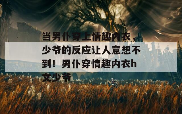 当男仆穿上情趣内衣，少爷的反应让人意想不到！男仆穿情趣内衣h文少爷