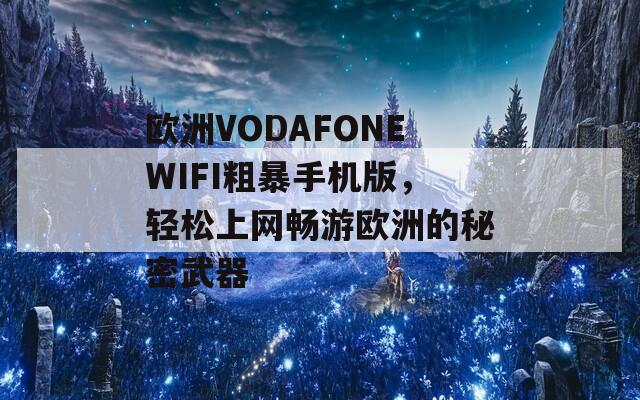 欧洲VODAFONEWIFI粗暴手机版，轻松上网畅游欧洲的秘密武器