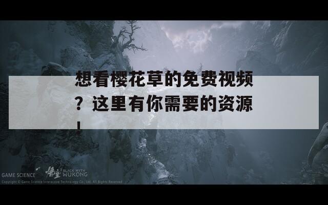 想看樱花草的免费视频？这里有你需要的资源！