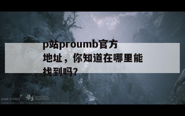 p站proumb官方地址，你知道在哪里能找到吗？  第1张