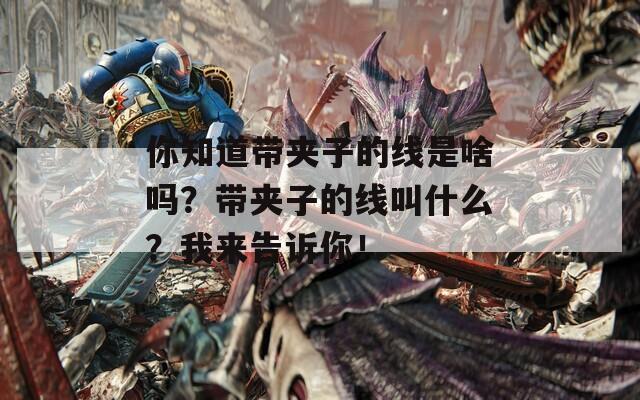 你知道带夹子的线是啥吗？带夹子的线叫什么？我来告诉你！