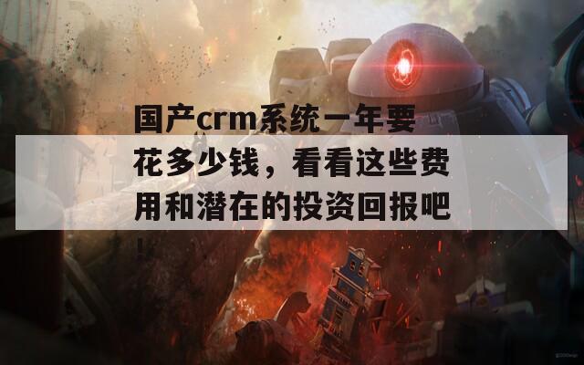 国产crm系统一年要花多少钱，看看这些费用和潜在的投资回报吧！  第1张