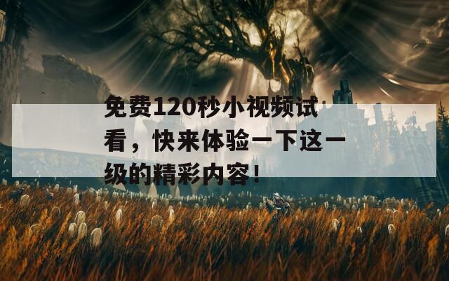 免费120秒小视频试看，快来体验一下这一级的精彩内容！