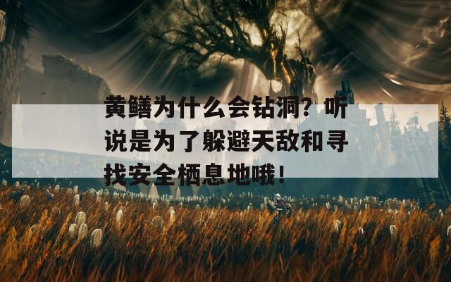 黄鳝为什么会钻洞？听说是为了躲避天敌和寻找安全栖息地哦！  第1张