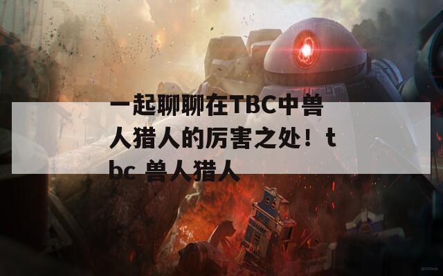 一起聊聊在TBC中兽人猎人的厉害之处！tbc 兽人猎人  第1张