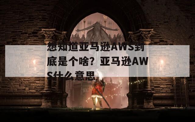 想知道亚马逊AWS到底是个啥？亚马逊AWS什么意思