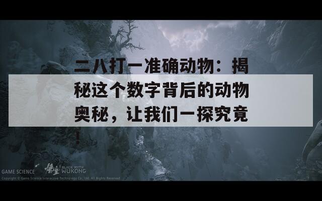 二八打一准确动物：揭秘这个数字背后的动物奥秘，让我们一探究竟！