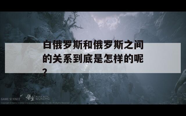 白俄罗斯和俄罗斯之间的关系到底是怎样的呢？