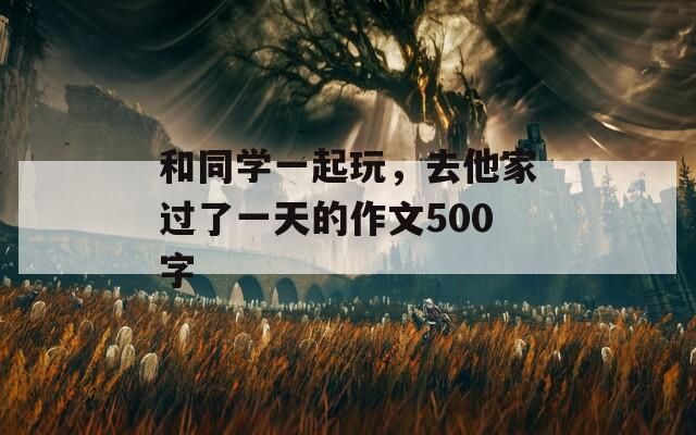 和同学一起玩，去他家过了一天的作文500字