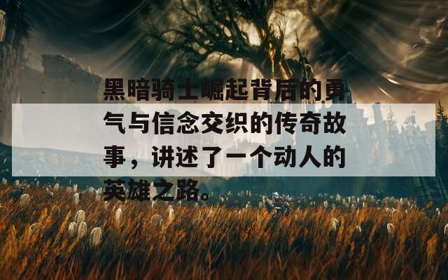 黑暗骑士崛起背后的勇气与信念交织的传奇故事，讲述了一个动人的英雄之路。