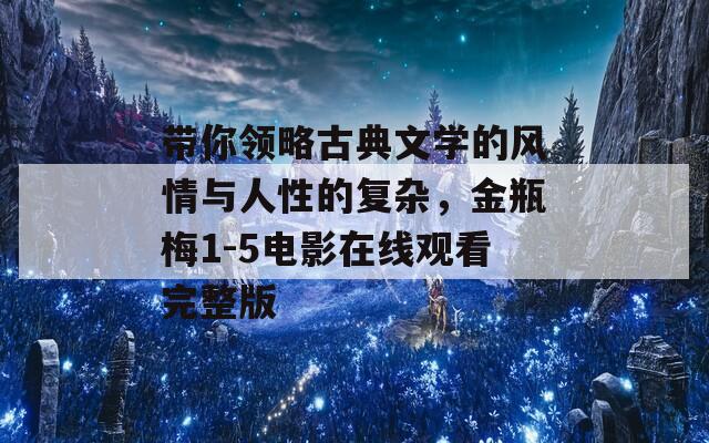 带你领略古典文学的风情与人性的复杂，金瓶梅1-5电影在线观看完整版