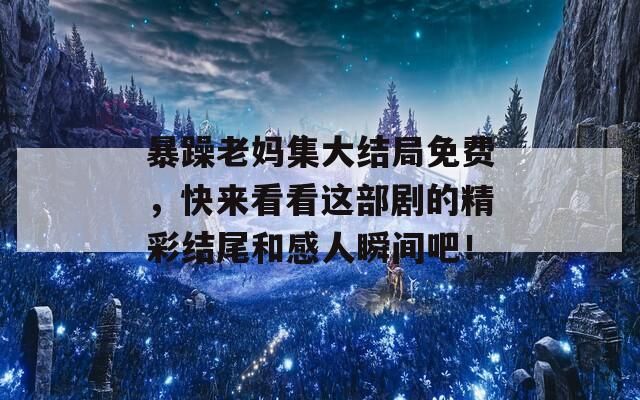 暴躁老妈集大结局免费，快来看看这部剧的精彩结尾和感人瞬间吧！