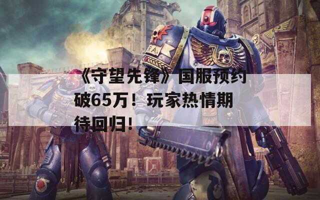 《守望先锋》国服预约破65万！玩家热情期待回归！