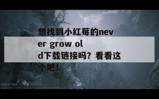 想找到小红莓的never grow old下载链接吗？看看这个吧！